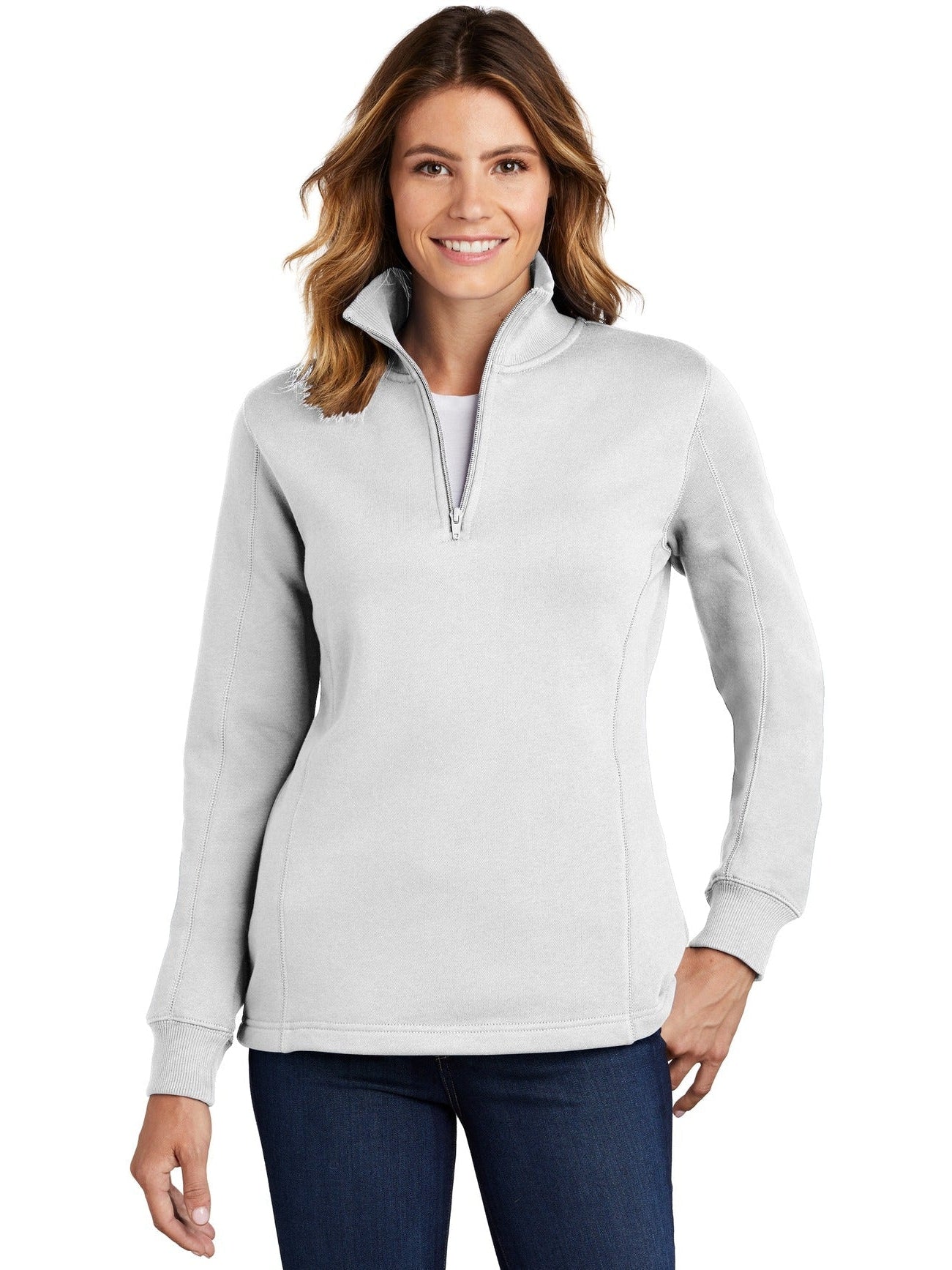 OUTLET-Sport-Tek Ladies 1/4 Zip Sweatshirt