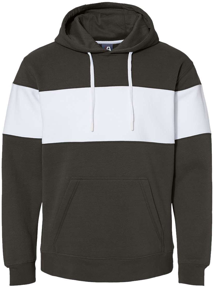 J. America Varsity Fleece Colorblocked Hooded Sweatshirt