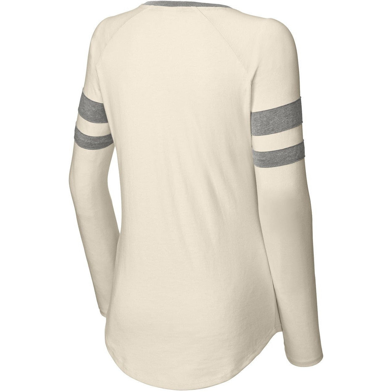 Sport-Tek Ladies Halftime Stripe Long Sleeve V-Neck Tee