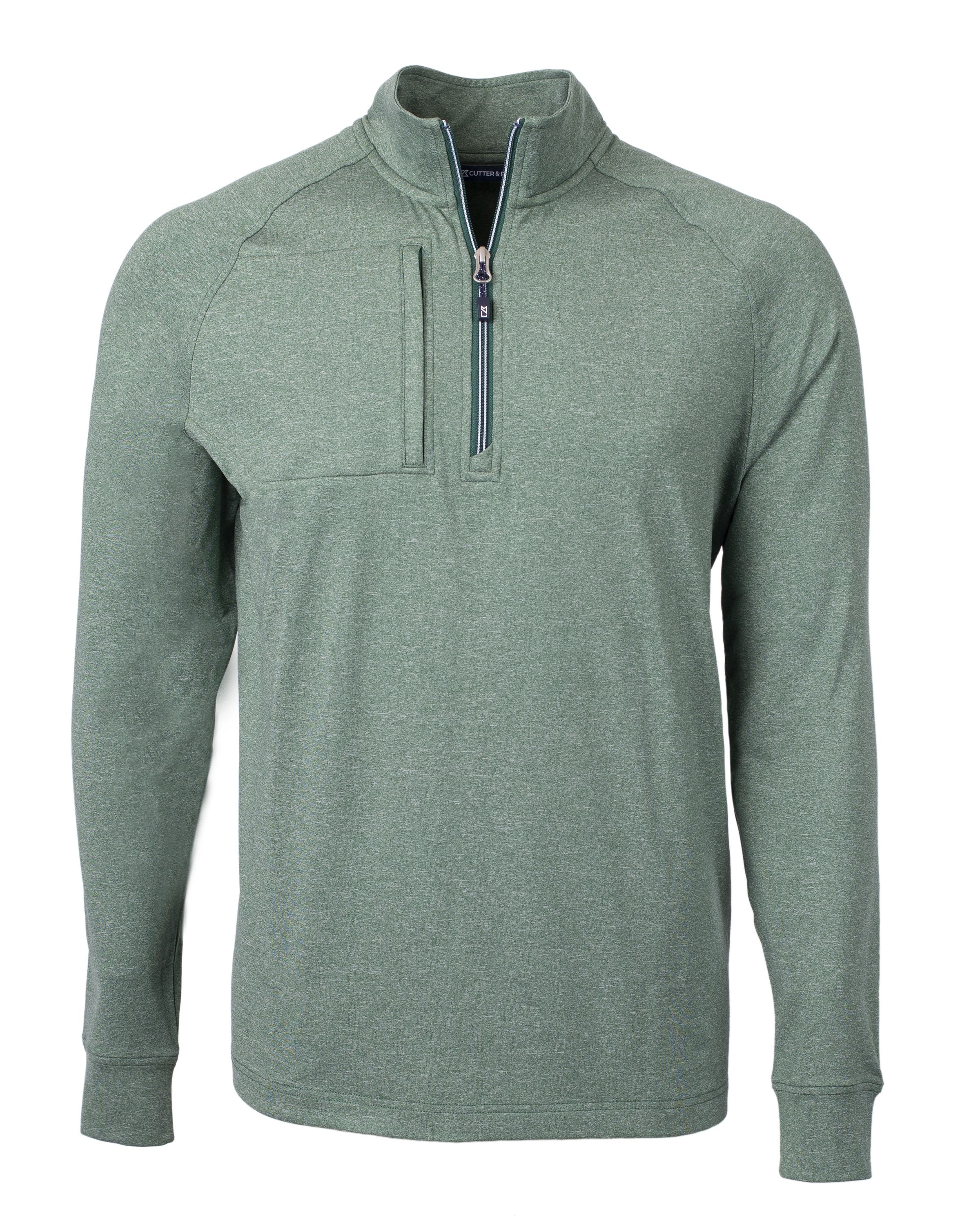 Cutter & Buck Adapt Eco Knit Heather Quarter Zip Pullover