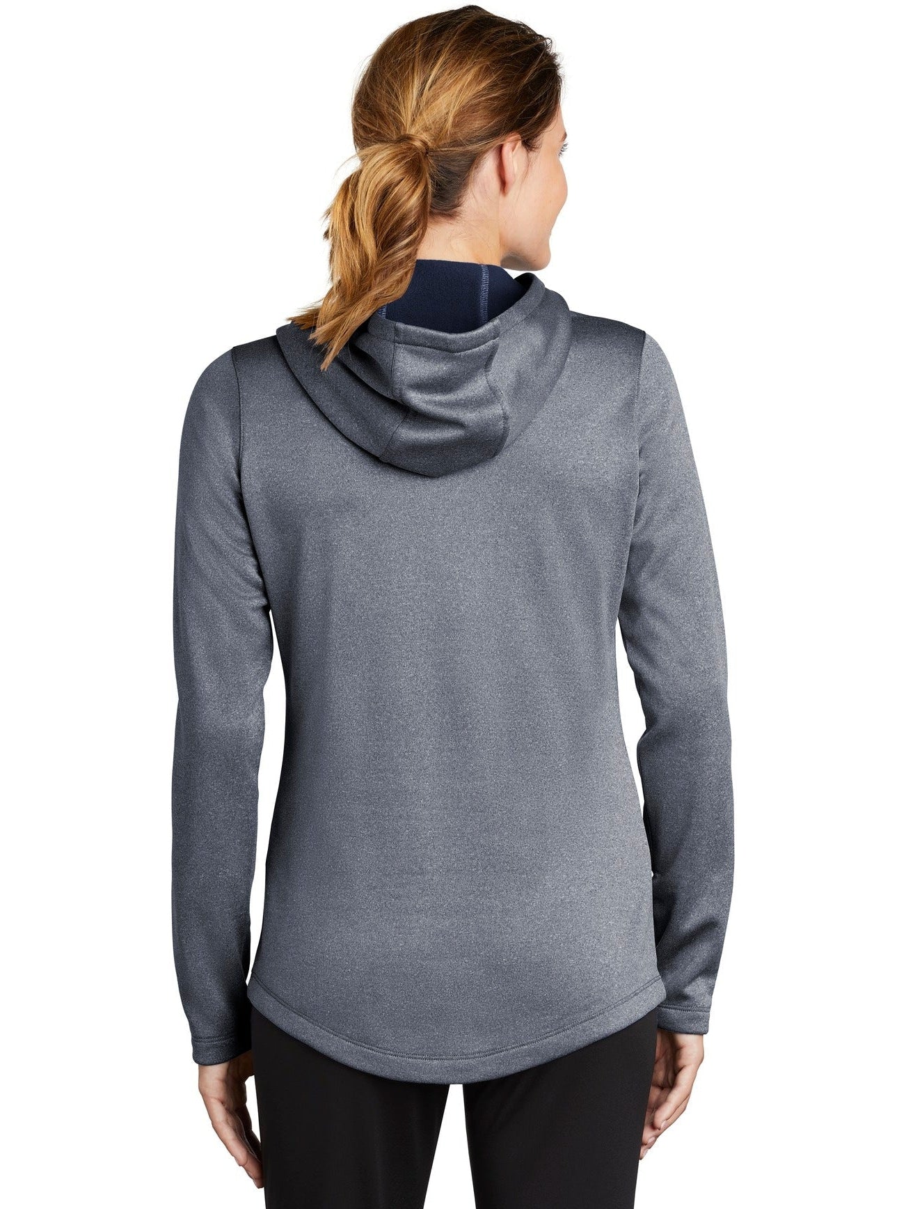 OUTLET-Sport-Tek Ladies Posicharge Sport-Wick Heather Fleece Hooded Pullover