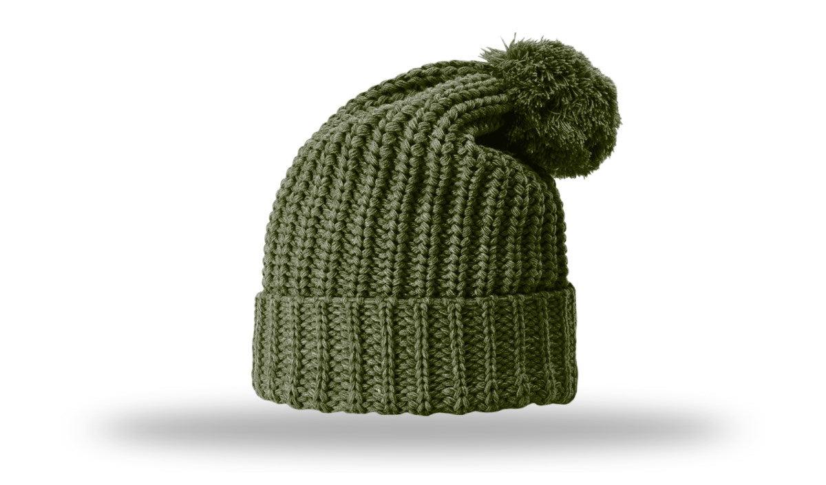 Richardson Chunk Cable Beanie W/ Cuff & Pom