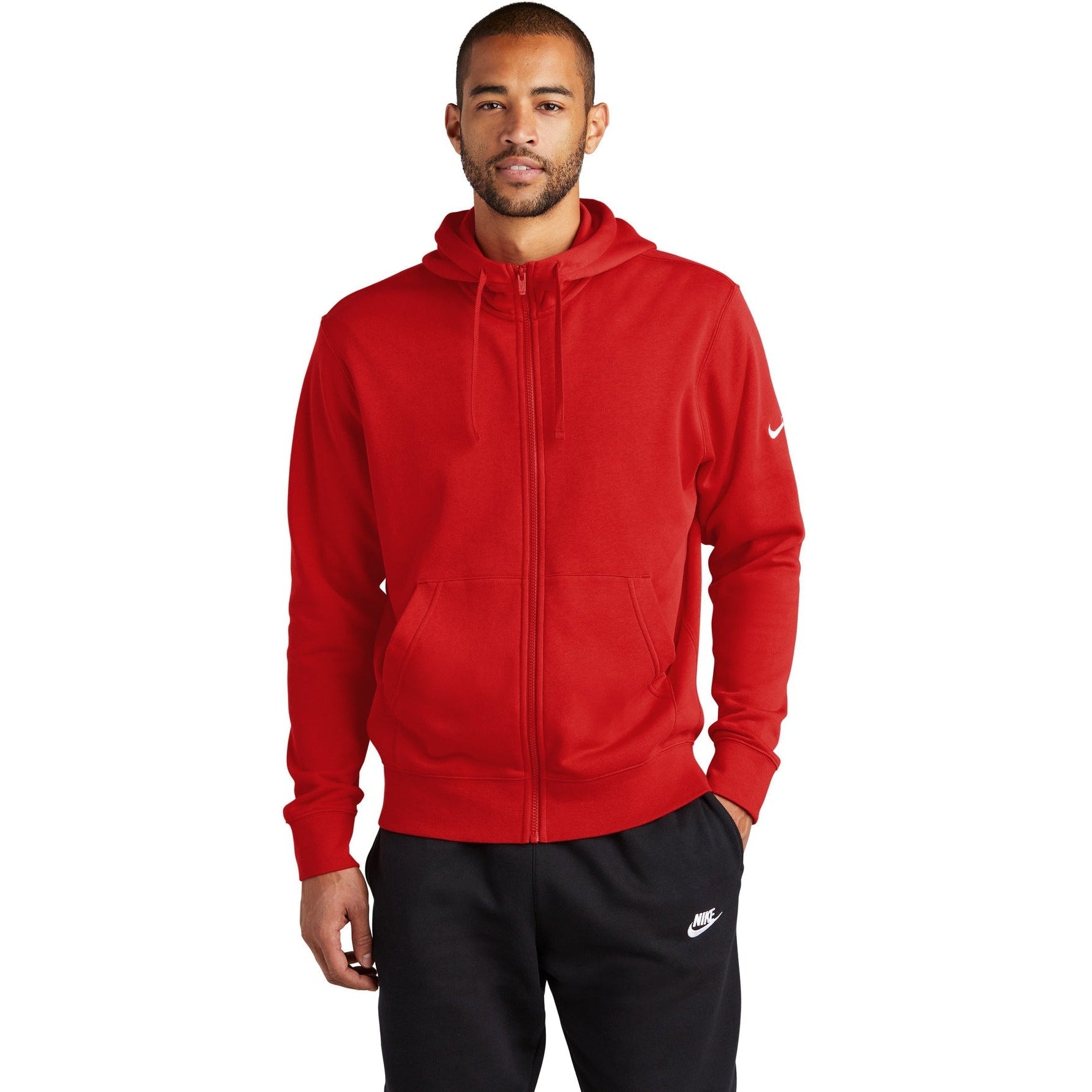 NIKE Club Fleece Sleeve Swoosh Full-Zip Hoodie