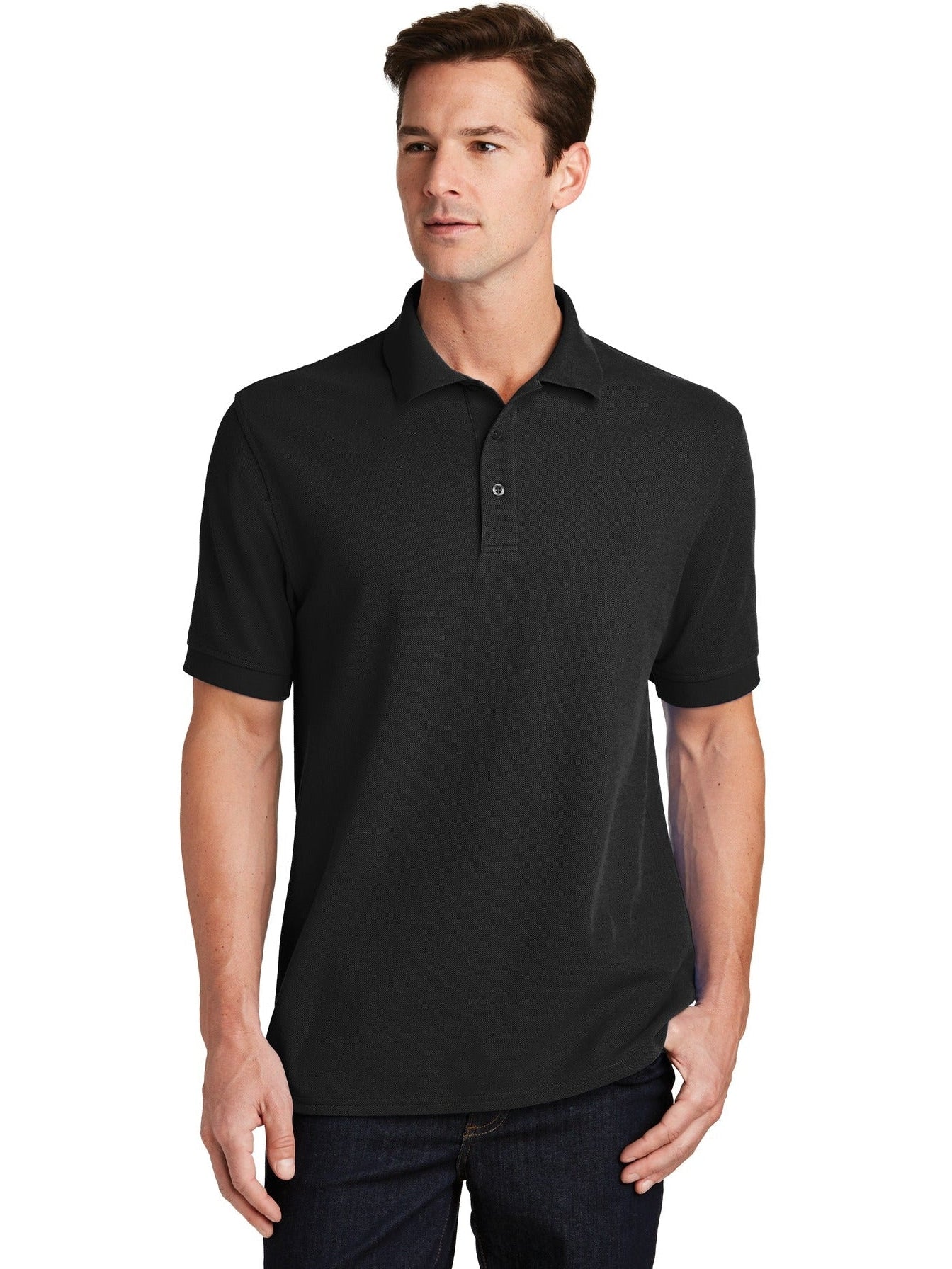 OUTLET-Port Authority Combed Ring Spun Pique Polo