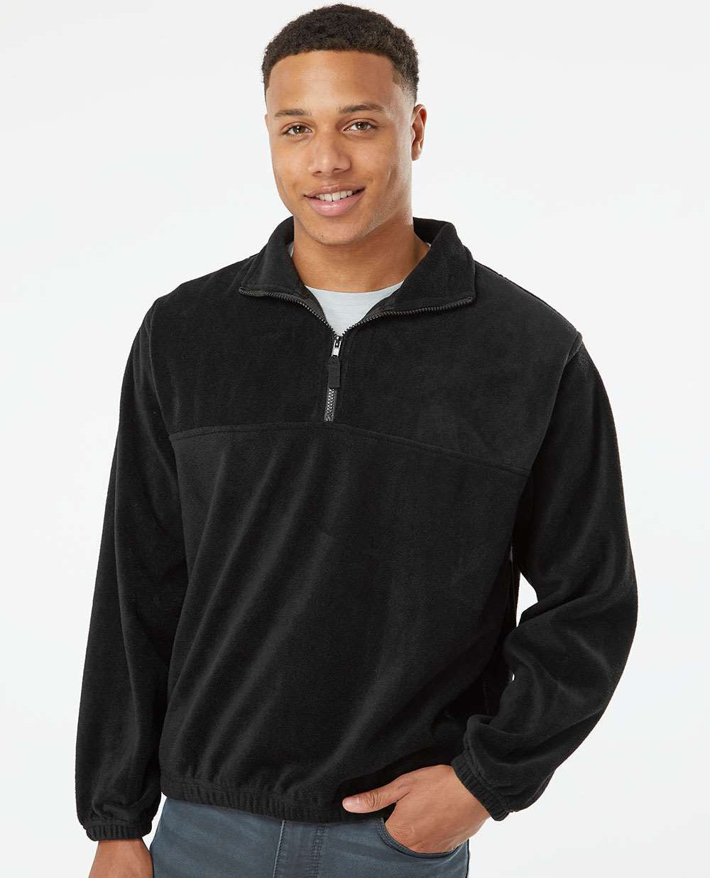 Burnside Polar Fleece Quarter-Zip Pullover