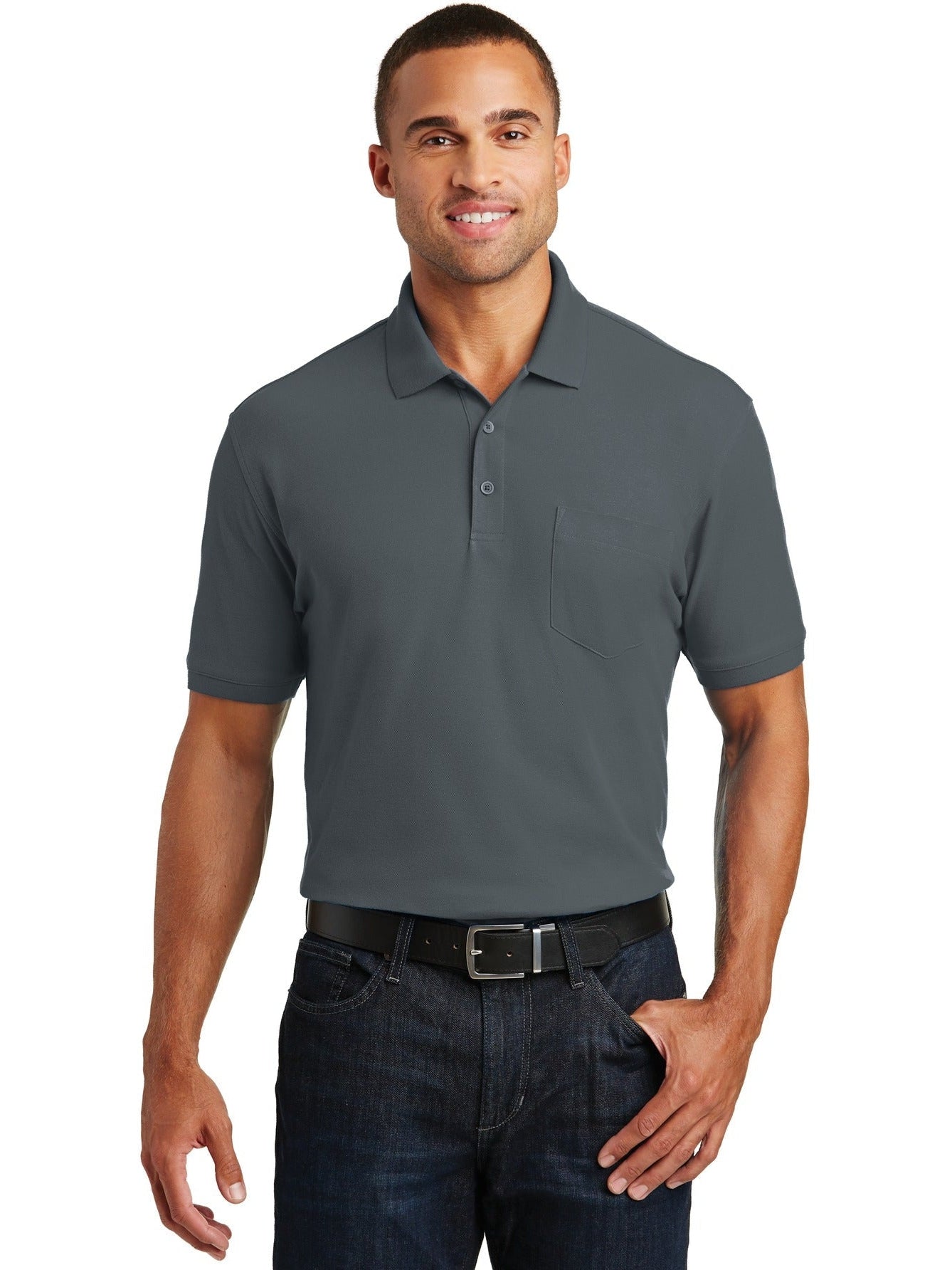 OUTLET-Port Authority Core Classic Pique Pocket Polo