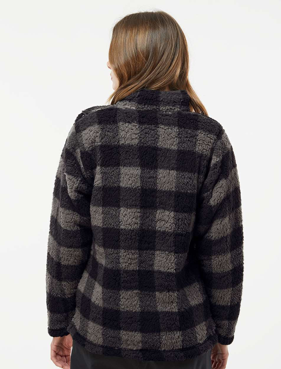 J. America Womenâs Epic Sherpa Quarter-Zip Pullover