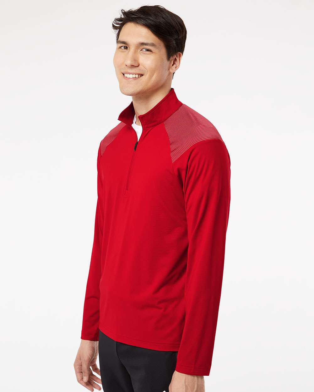 Adidas Shoulder Stripe Quarter-Zip Pullover