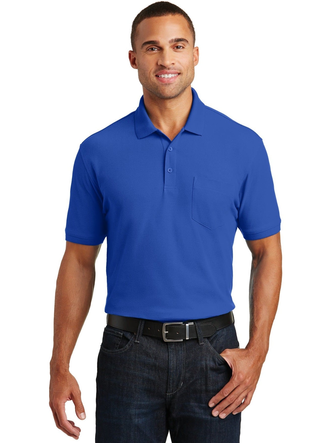 OUTLET-Port Authority Core Classic Pique Pocket Polo