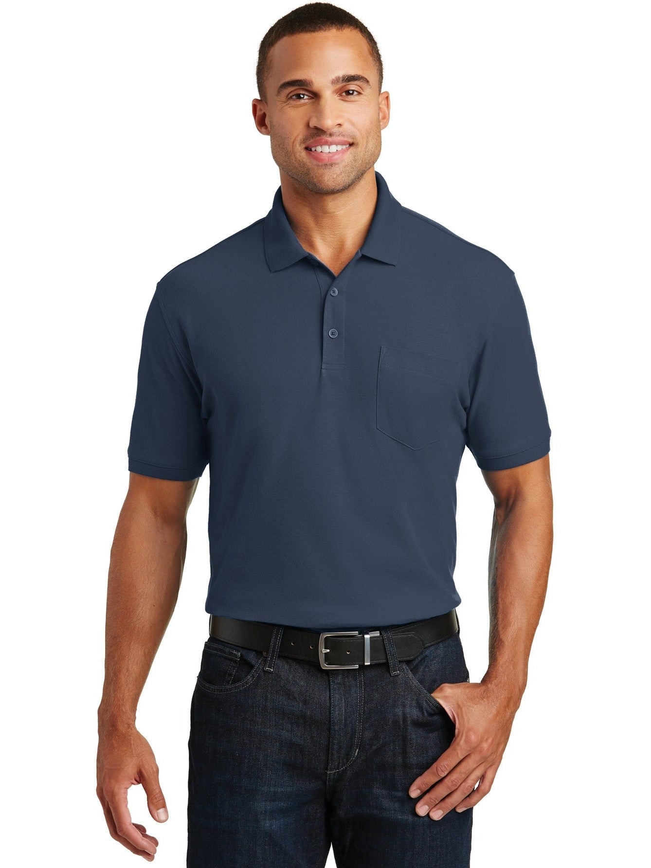 OUTLET-Port Authority Core Classic Pique Pocket Polo