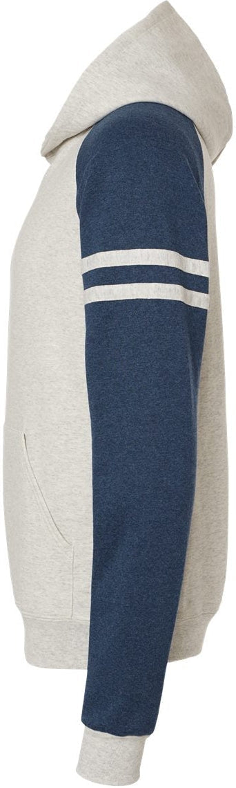 Jerzees Nublend Varsity Colorblocked Raglan Hooded Sweatshirt