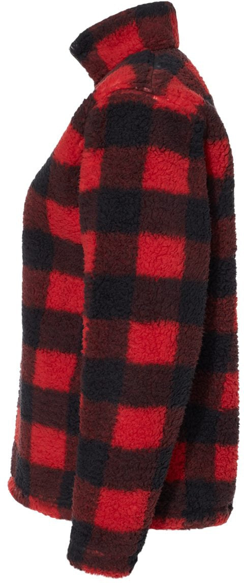 J. America Womenâs Epic Sherpa Quarter-Zip Pullover