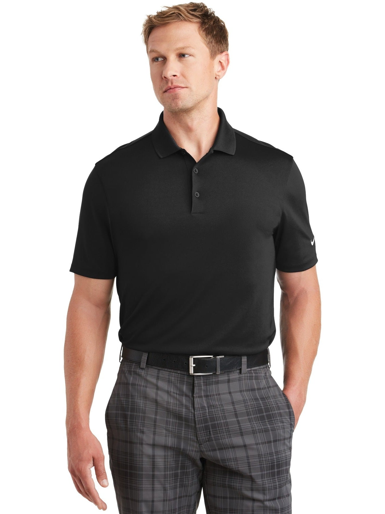 OUTLET-NIKE Dri-FIT Classic Fit Players Polo with Flat Knit Collar