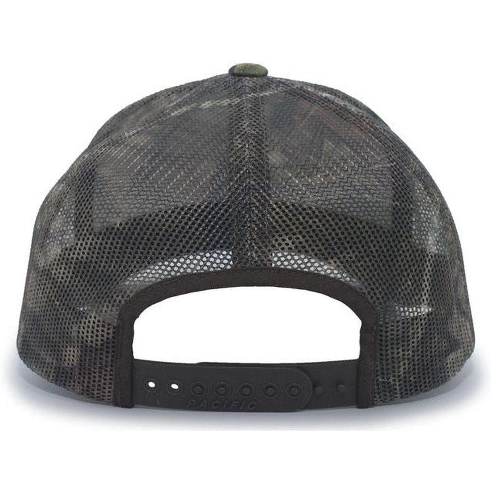 OUTLET-Pacific Headwear Camo Snapback Trucker Cap