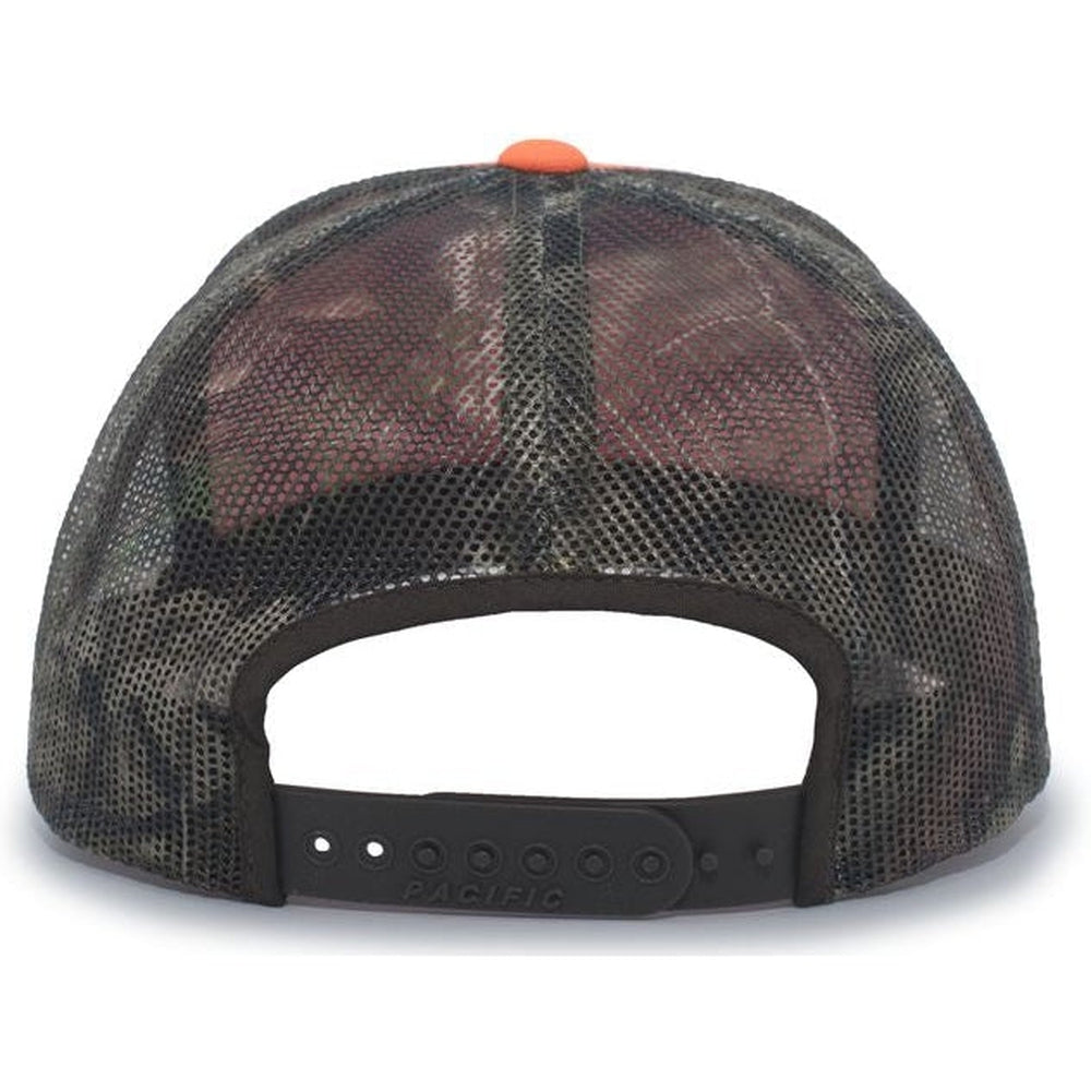 OUTLET-Pacific Headwear Camo Snapback Trucker Cap