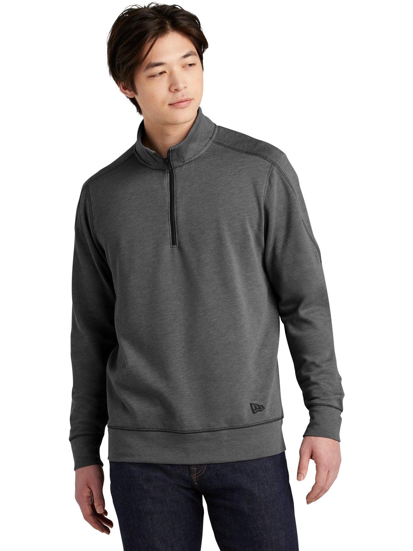 OUTLET-New Era Tri-Blend Fleece 1/4-Zip Pullover
