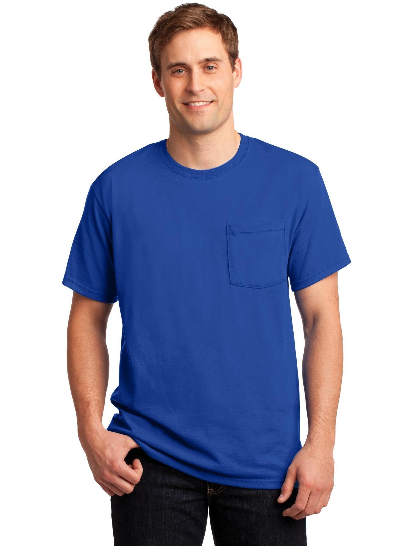 OUTLET-Jerzees Dri-PowerActive 50/50 Cotton/Poly Pocket T-Shirt