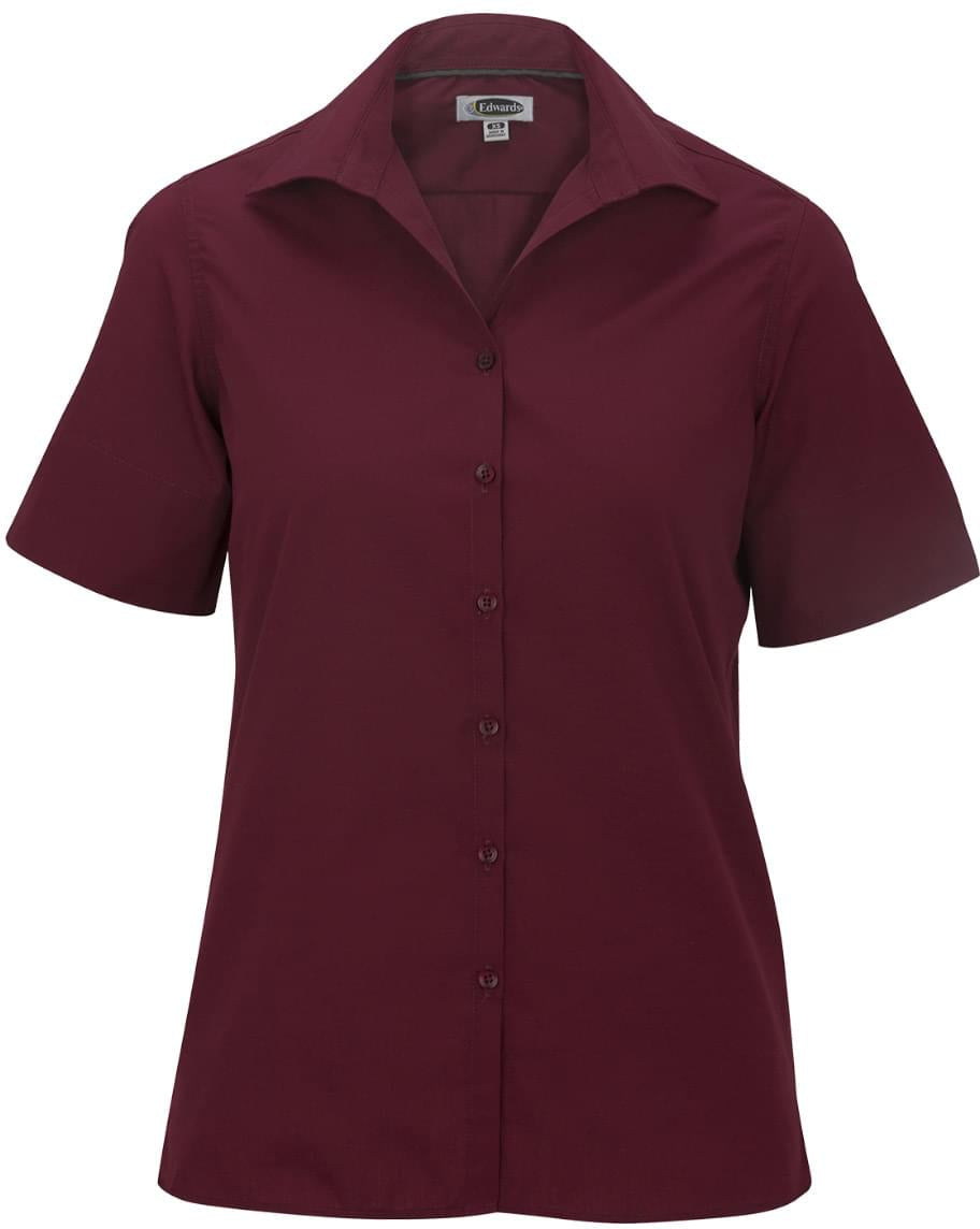 Edwards Ladies Lightweight Short Sleeve Poplin Blouse