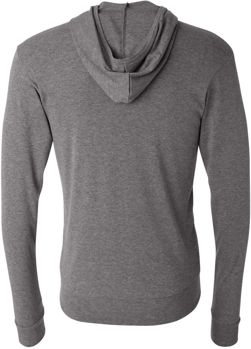 Bella+Canvas Unisex Triblend Lightweight Full-Zip Hooded Long Sleeve Tee