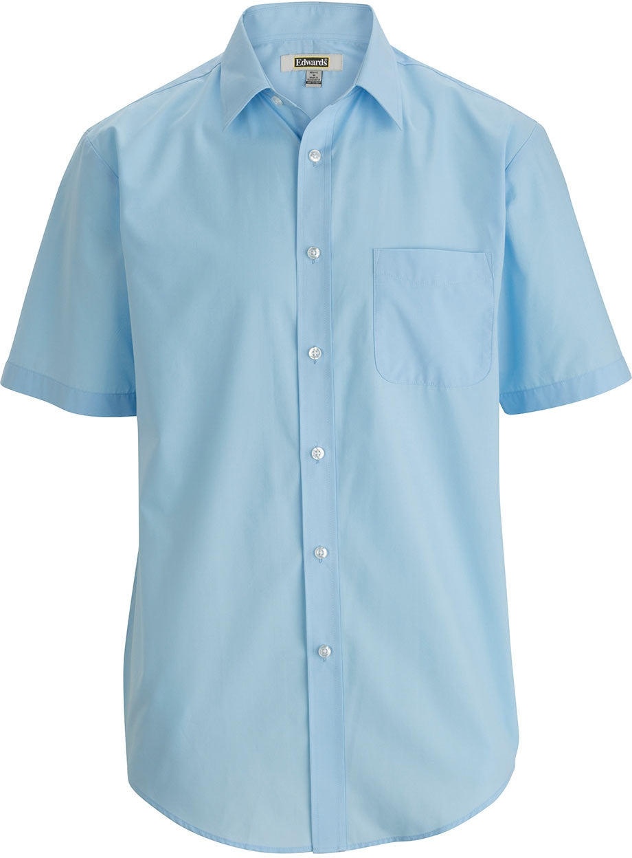 Edwards Mens Essential Broadcloth Shirt Short Sleeve