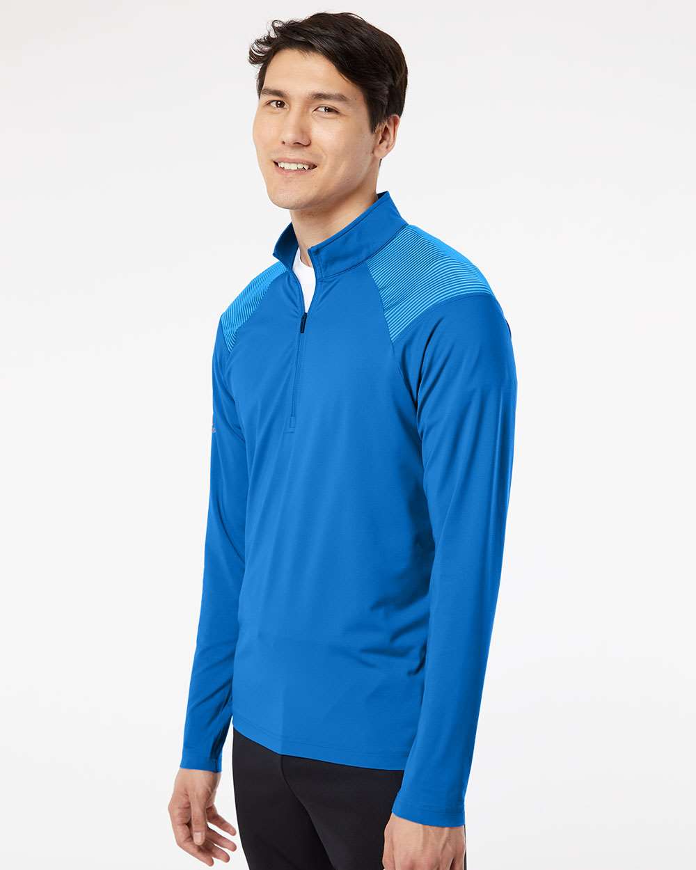 Adidas Shoulder Stripe Quarter-Zip Pullover