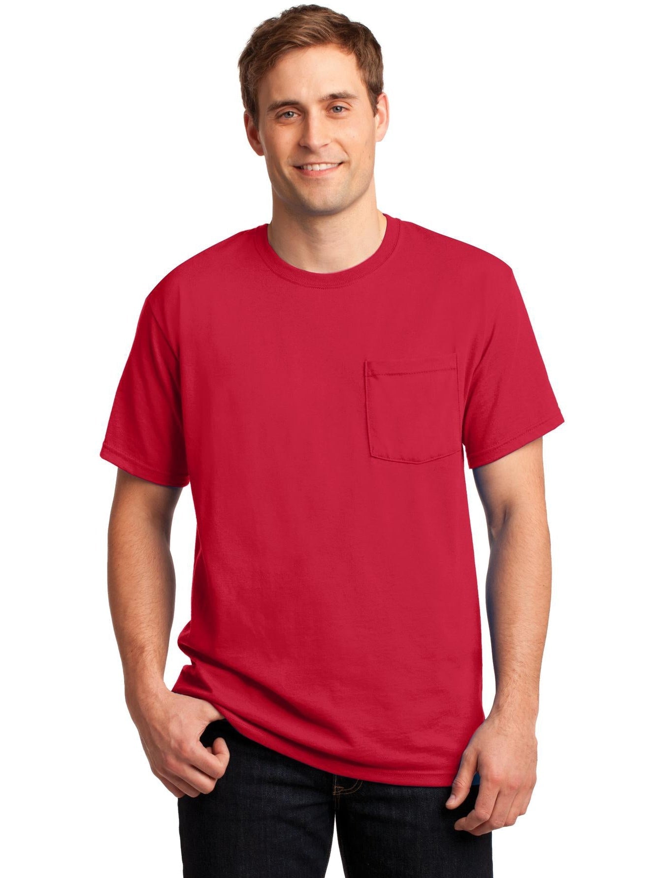 OUTLET-Jerzees Dri-PowerActive 50/50 Cotton/Poly Pocket T-Shirt
