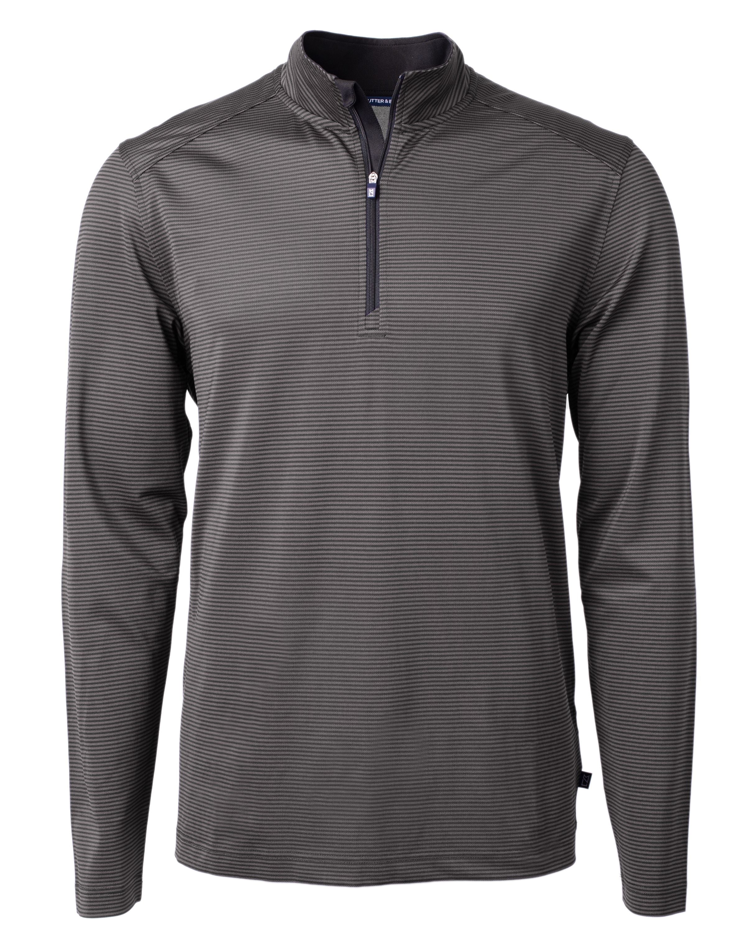 Cutter & Buck Virtue Eco Pique Micro Stripe Recycled Quarter Zip