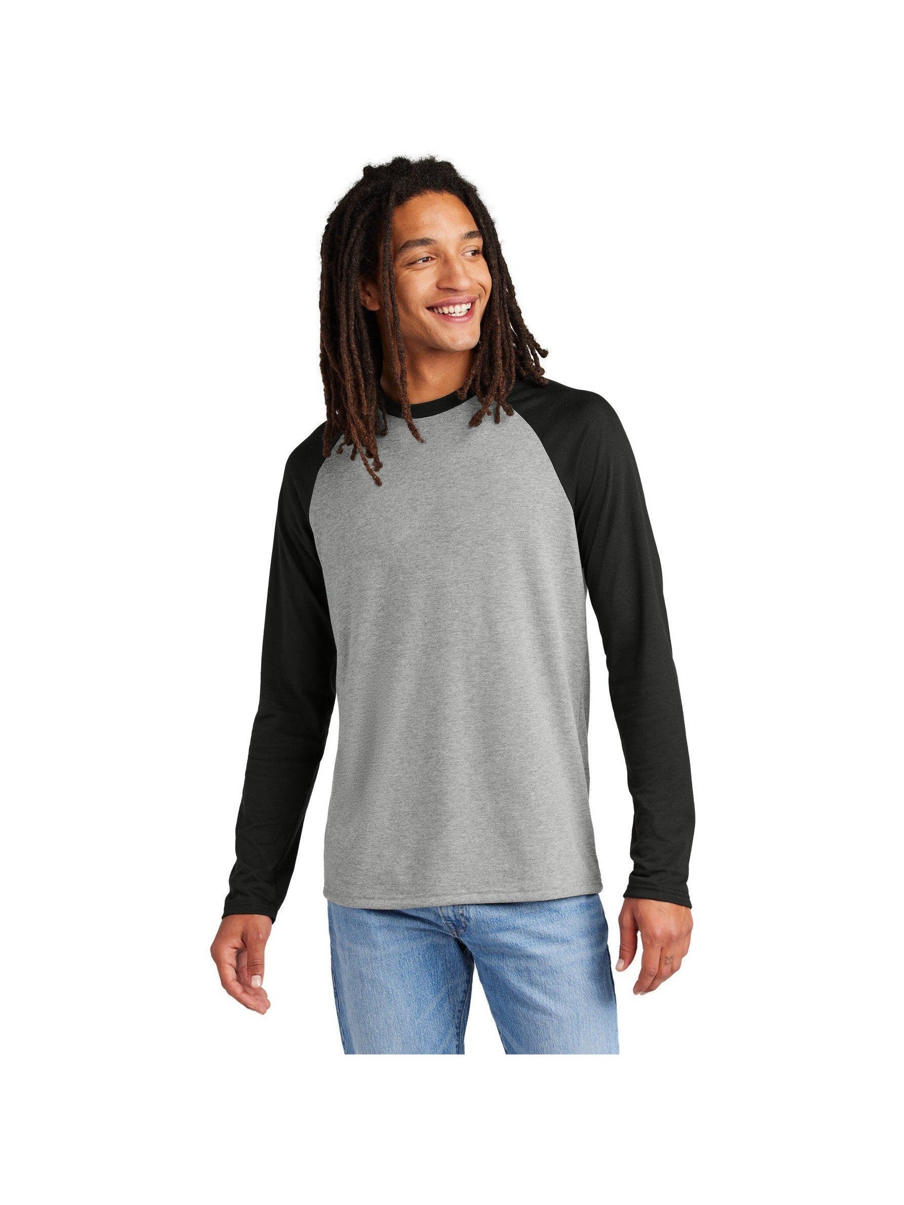 Allmade Unisex Tri-Blend Long Sleeve Colorblock Raglan