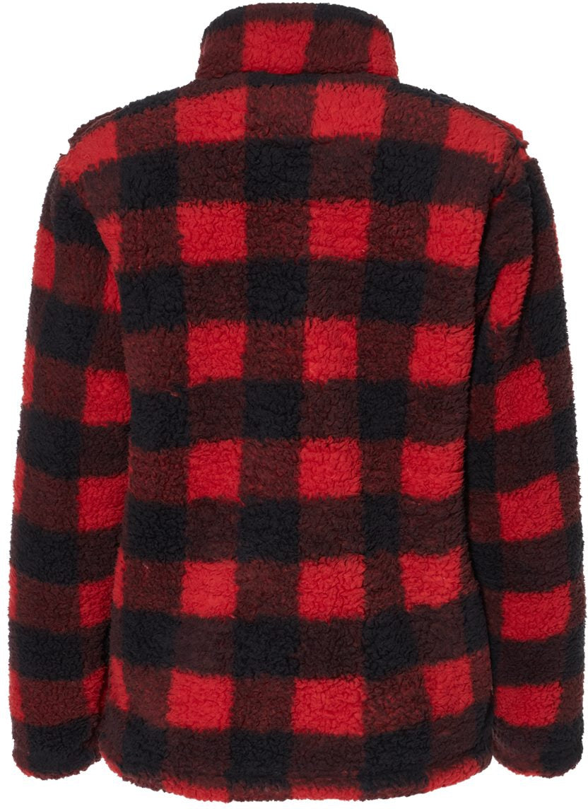 J. America Womenâs Epic Sherpa Quarter-Zip Pullover