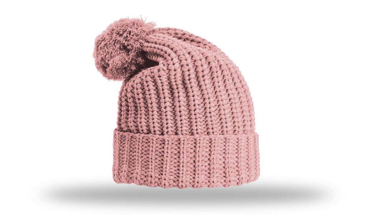 Richardson Chunk Cable Beanie W/ Cuff & Pom