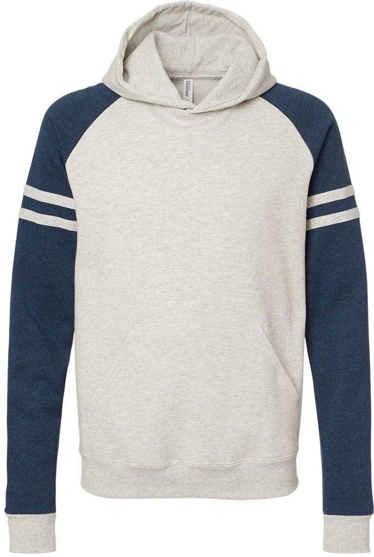 Jerzees Nublend Varsity Colorblocked Raglan Hooded Sweatshirt