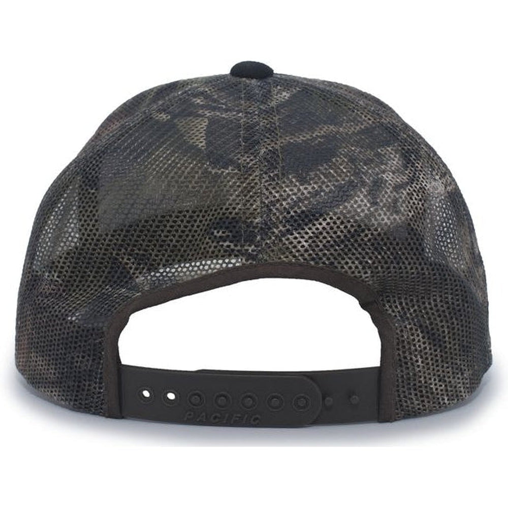 Pacific Headwear Camo Snapback Trucker Cap