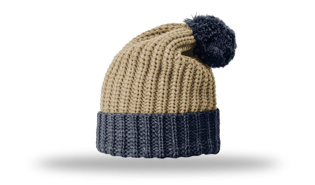 Richardson Chunk Cable Beanie W/ Cuff & Pom