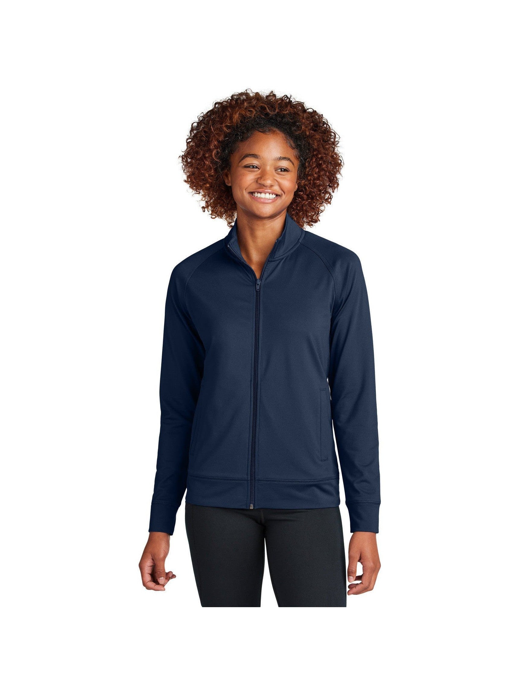 Sport-Tek Ladies Sport-Wick Stretch Full-Zip Cadet Jacket