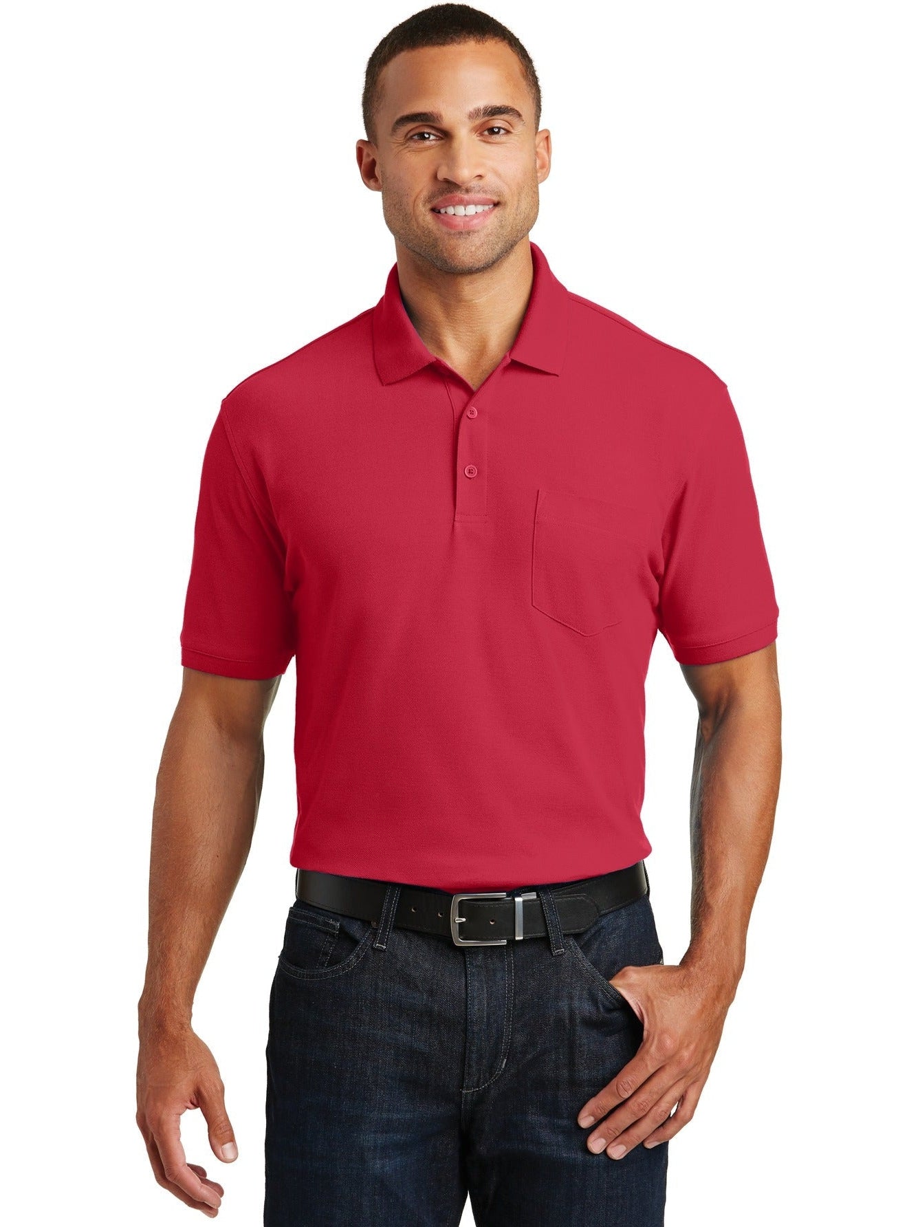 OUTLET-Port Authority Core Classic Pique Pocket Polo