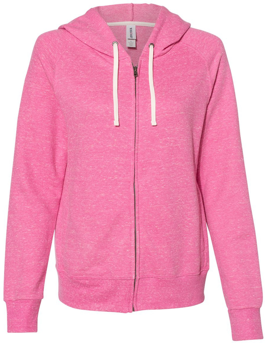 Jerzees Ladies Snow Heather French Terry Full-Zip Hooded Sweatshirt