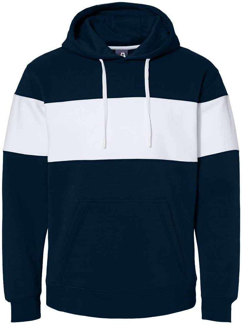 J. America Varsity Fleece Colorblocked Hooded Sweatshirt