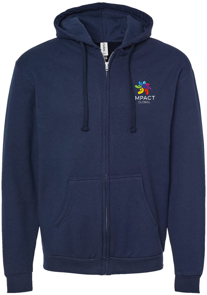 Tultex Unisex Full-Zip Hooded Sweatshirt