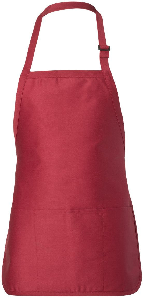 Q-Tees Full-Length Apron with Pouch Pocket