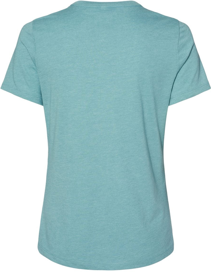 Bella+Canvas Womenâs Relaxed Fit Heather CVC Tee