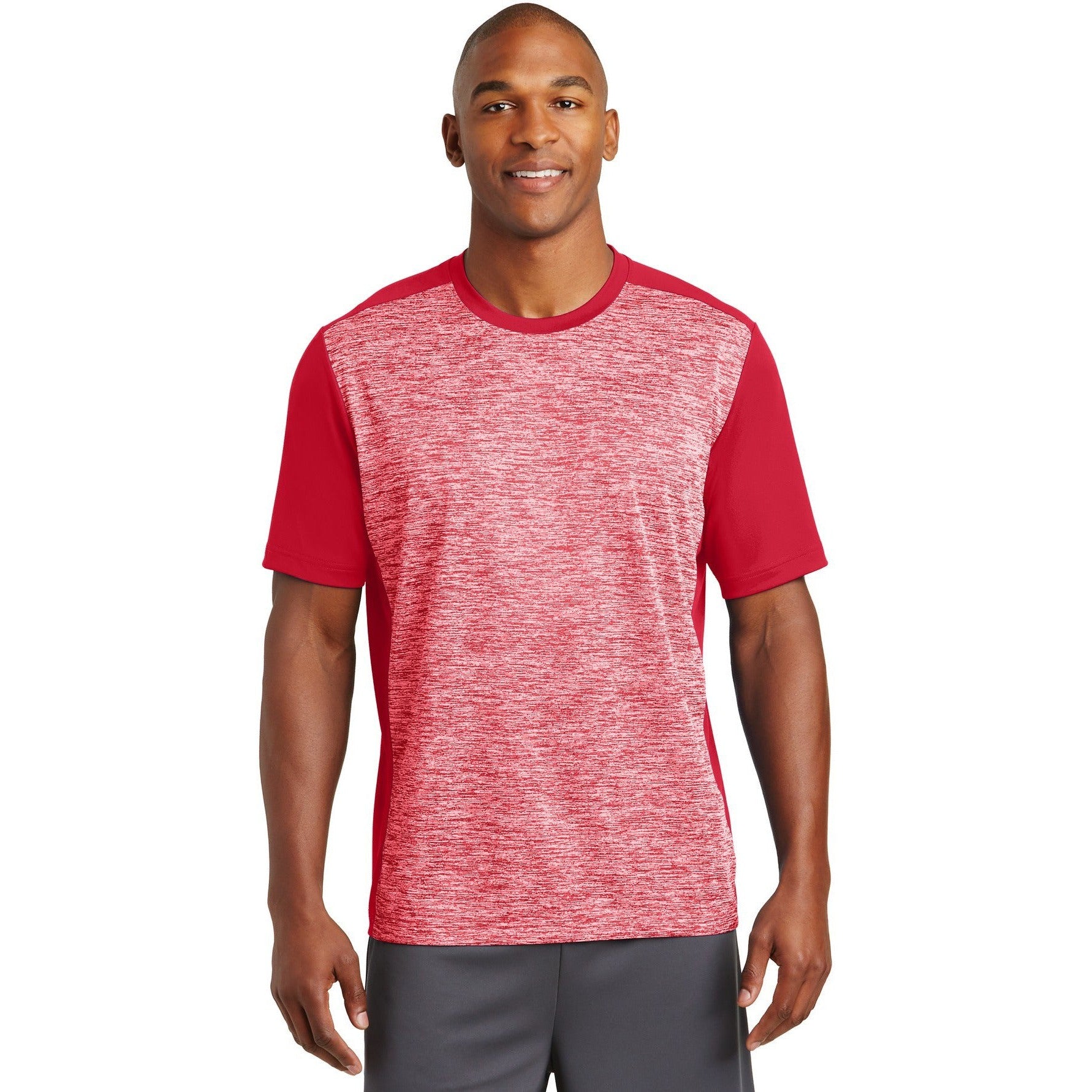 CLOSEOUT - Sport-Tek PosiCharge Electric Heather Colorblock Tee