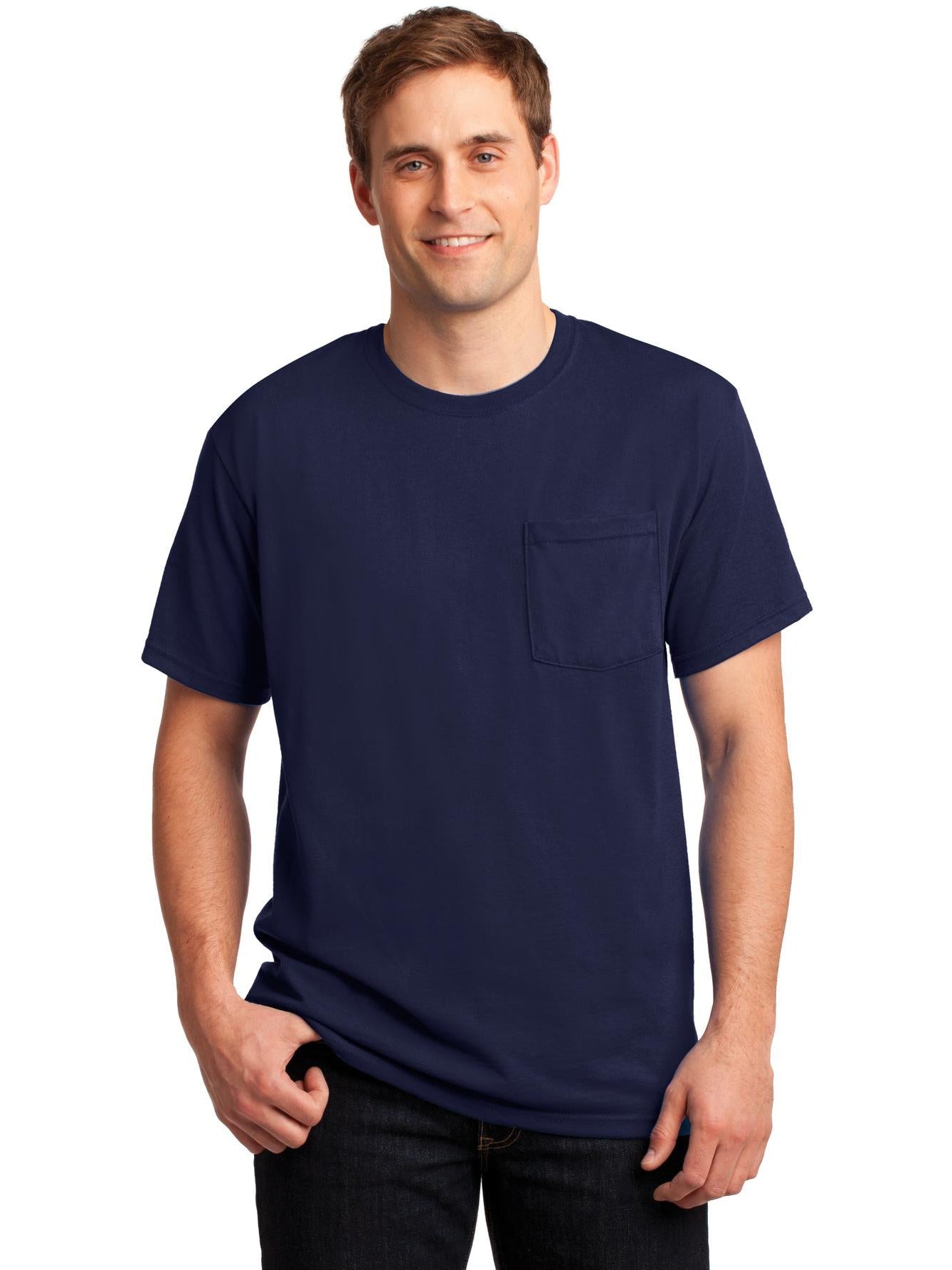 OUTLET-Jerzees Dri-PowerActive 50/50 Cotton/Poly Pocket T-Shirt