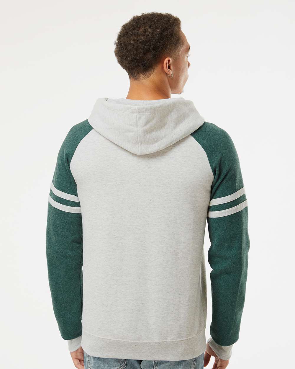 Jerzees Nublend Varsity Colorblocked Raglan Hooded Sweatshirt