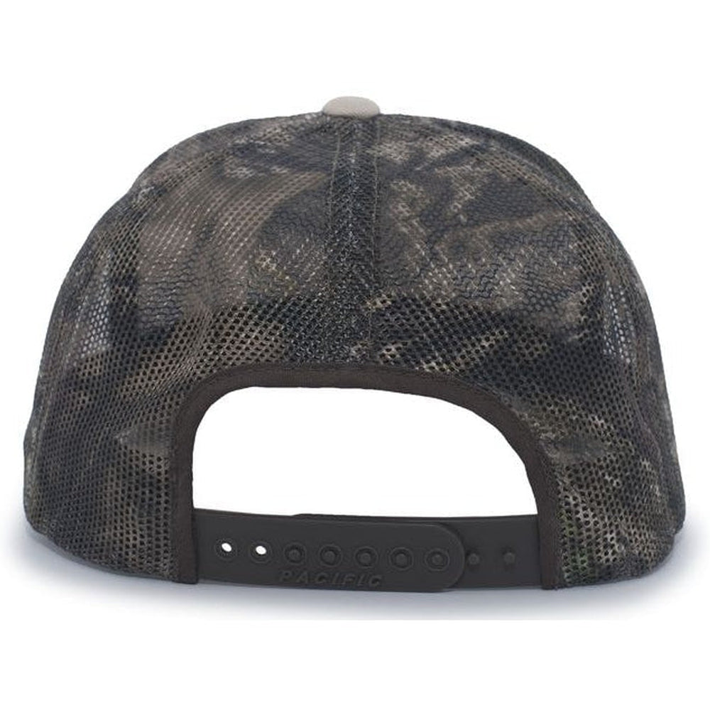 Pacific Headwear Camo Snapback Trucker Cap