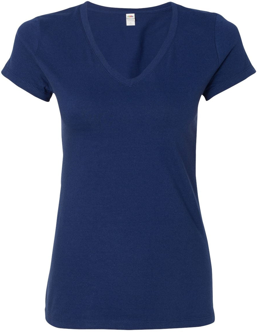 Fruit of the Loom Sofspun Ladies V-Neck T-Shirt