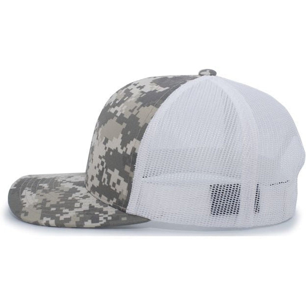 OUTLET-Pacific Headwear Camo Snapback Trucker Cap