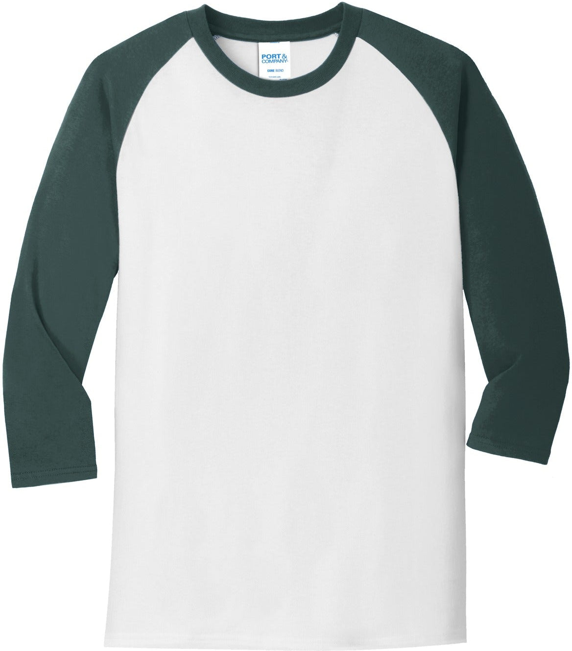 CLOSEOUT - Port & Company Core Blend 3/4-Sleeve Raglan Tee