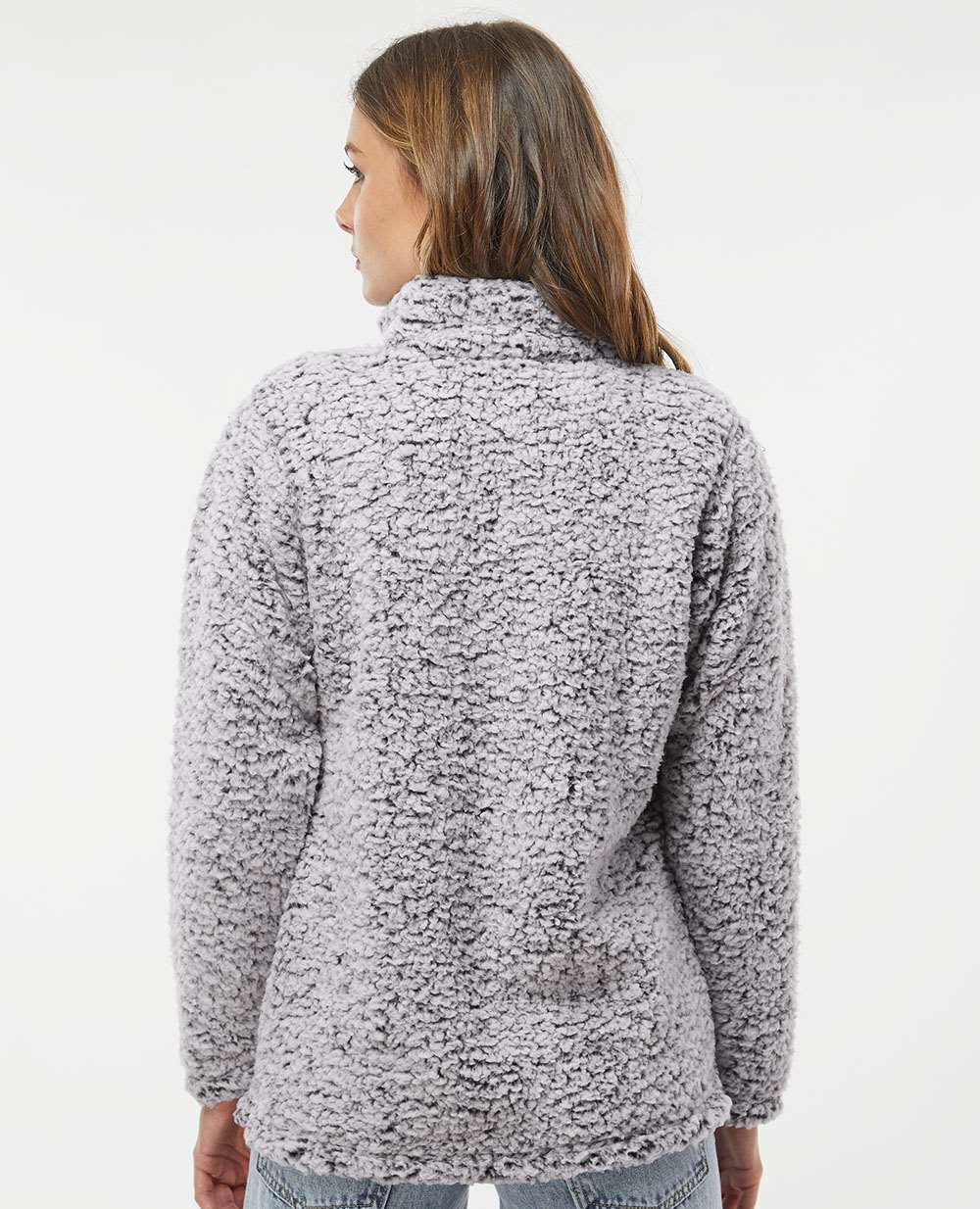 J. America Womenâs Epic Sherpa Quarter-Zip Pullover