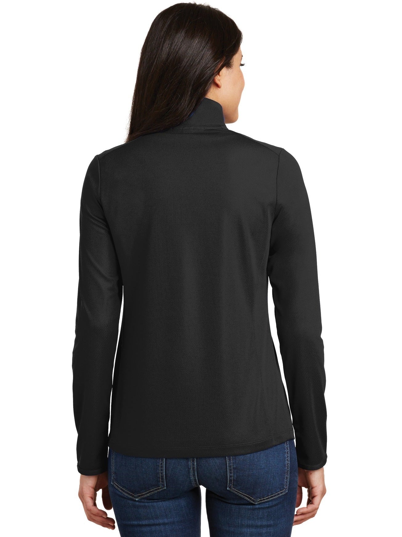 OUTLET-Port Authority Ladies Pinpoint Mesh 1/2-Zip