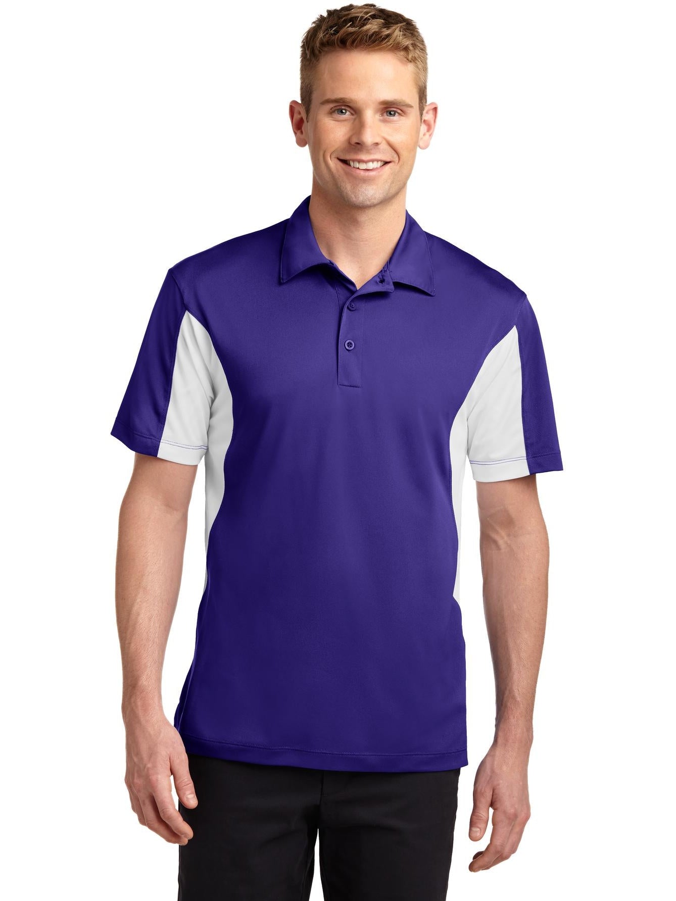 OUTLET-Sport-Tek Side Blocked Micropique Polo Shirt